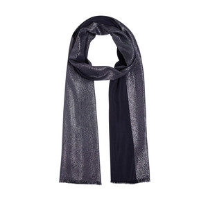 ipekevi - Navy Lurex Cotton Silk Scarf (1)