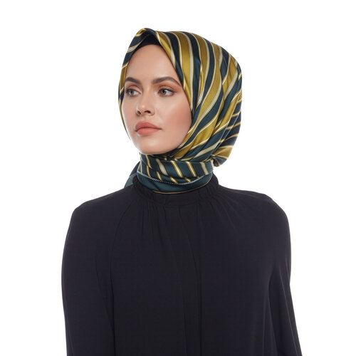 Navy Marine Twill Silk Scarf