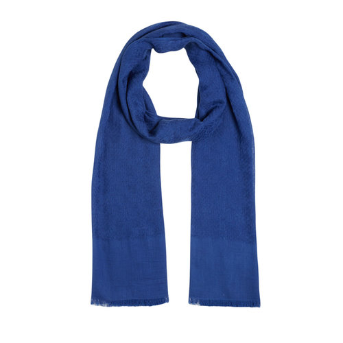 Navy Maze Print Cotton Scarf
