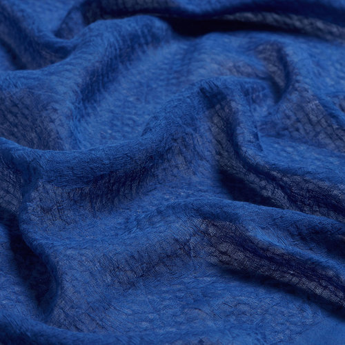 Navy Maze Print Cotton Scarf