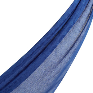 Navy Maze Print Cotton Scarf - Thumbnail