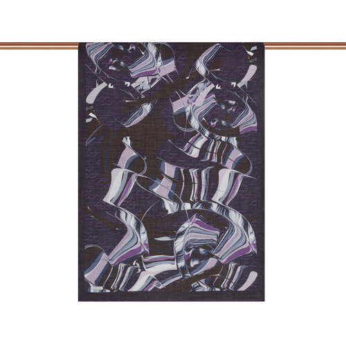 Navy Mink Marble Flow Tencel Scarf