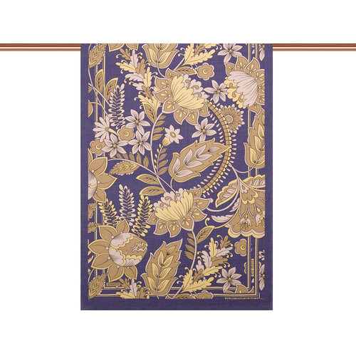 Navy Mink Royal Ivy Pattern Tencel Scarf