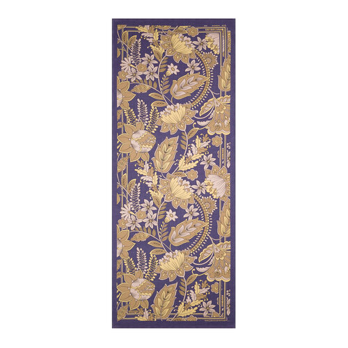 Navy Mink Royal Ivy Pattern Tencel Scarf