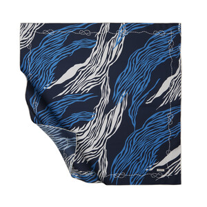 Navy Moss Twill Silk Scarf - Thumbnail