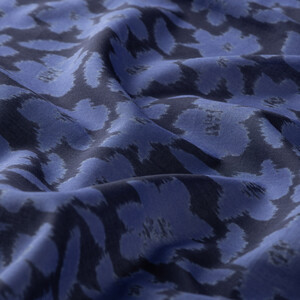 ipekevi - Navy Orange Flower Cotton Scarf (1)