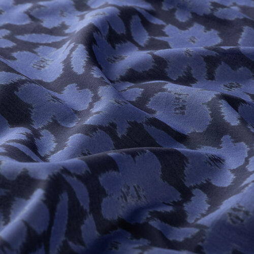 Navy Orange Flower Cotton Scarf