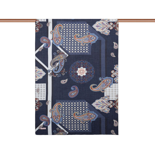 Navy Palace Way Print Tencel Scarf
