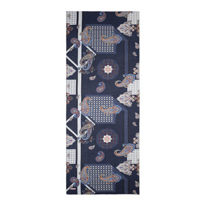 Navy Palace Way Print Tencel Scarf - Thumbnail