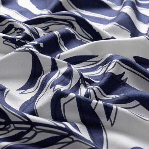 Navy Palm Springs Print Silk Scarf