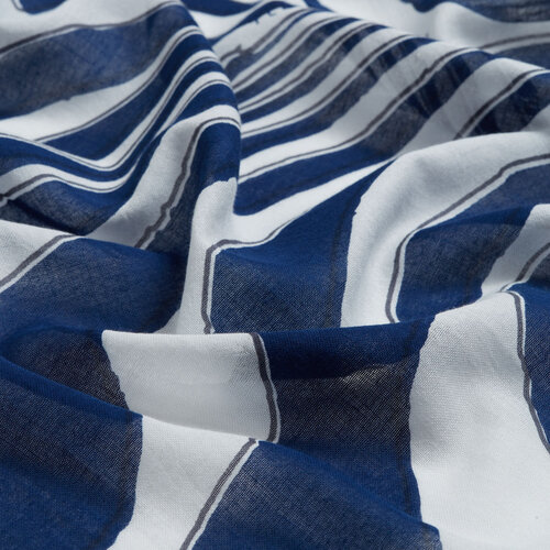 Navy Palm Tree Print Modal Cotton Scarf