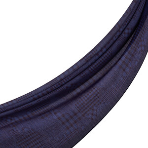 ipekevi - Navy Patchwork Paisley Print Tencel Scarf