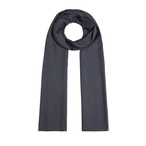 Navy Plain Cotton Silk Shawl