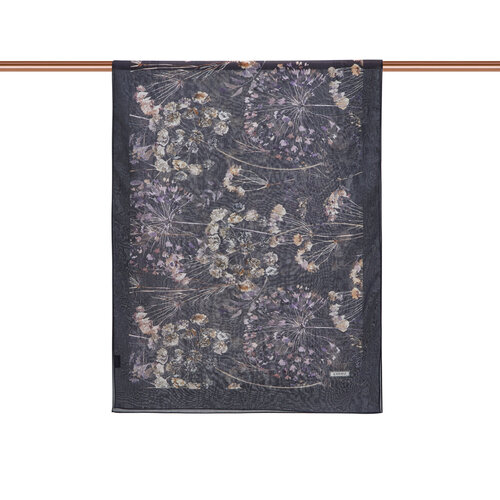 Navy Purple Forest Rose Cotton Scarf