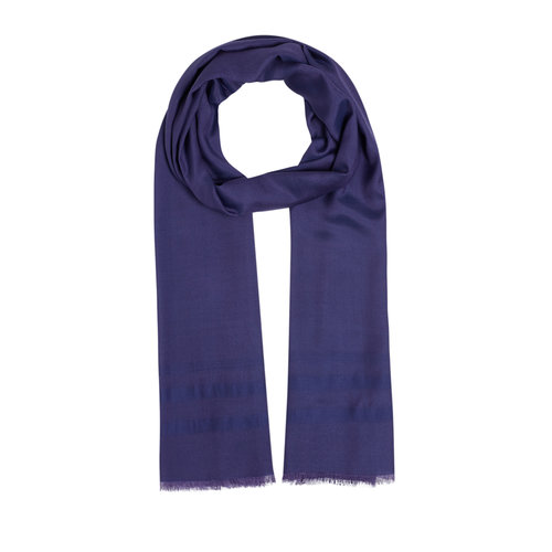 Navy Pyramid Modal Silk Scarf