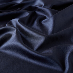Navy Reversible Silk Neck Scarf - Thumbnail