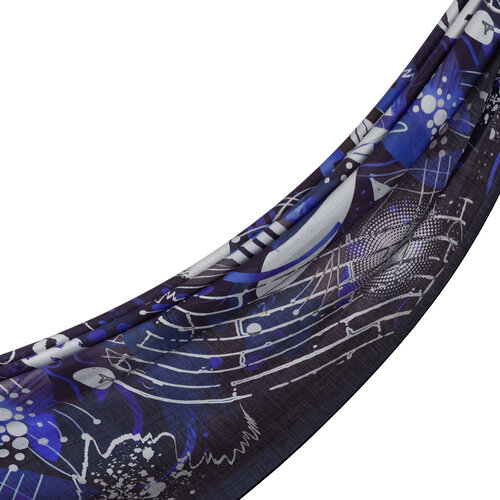 Navy Rhapsody Print Tencel Scarf