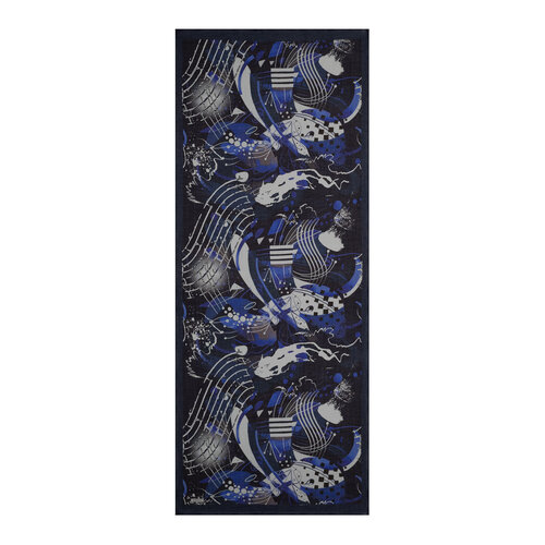 Navy Rhapsody Print Tencel Scarf