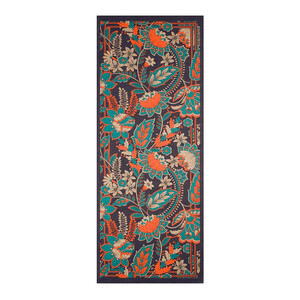 Navy Royal Ivy Pattern Tencel Scarf - Thumbnail