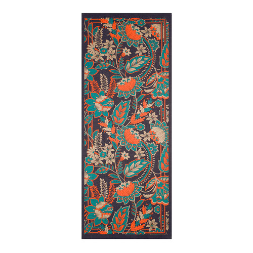 Navy Royal Ivy Pattern Tencel Scarf