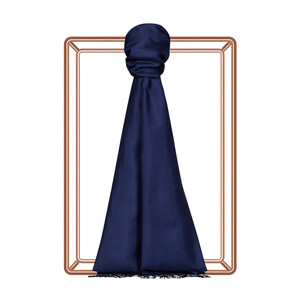 Navy Silk Scarf - Thumbnail