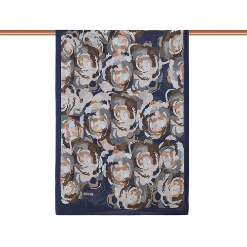 Navy Soulful Blooms Tencel Print Scarf