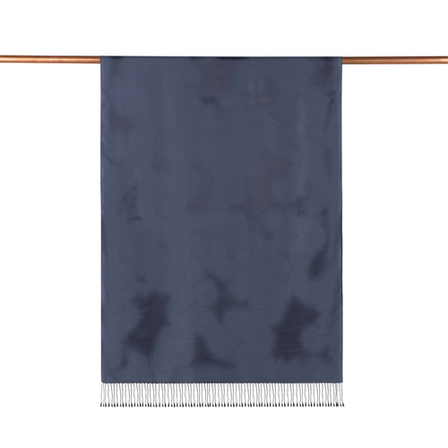 Navy Spray Paint Print Silk Scarf