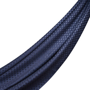 ipekevi - Navy Wool Silk Scarf (1)