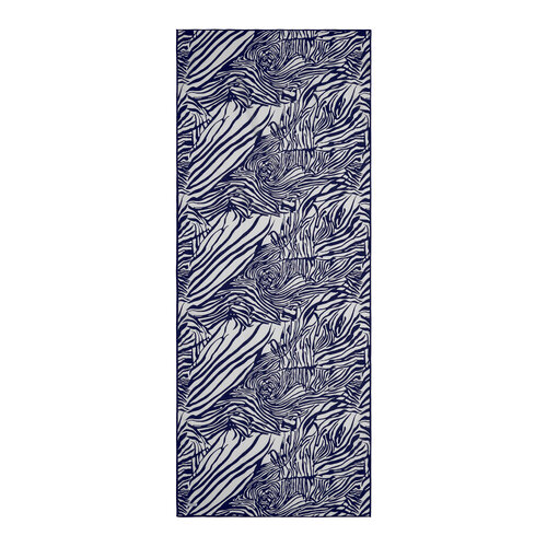 Navy Zebra Print Cotton Scarf