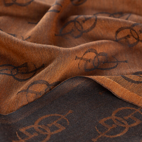 New Cooper IE Monogram Wool Silk Scarf