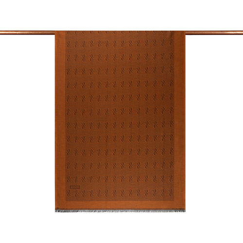 New Copper IE Monogram Cotton Silk Scarf