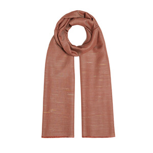 New Copper Shantung Wool Silk Scarf - Thumbnail