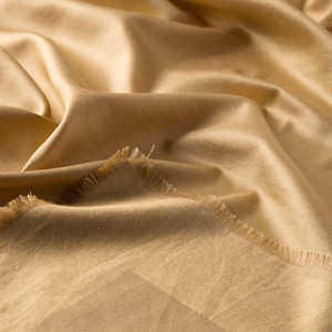 New Gold Reversible Silk Scarf - Thumbnail