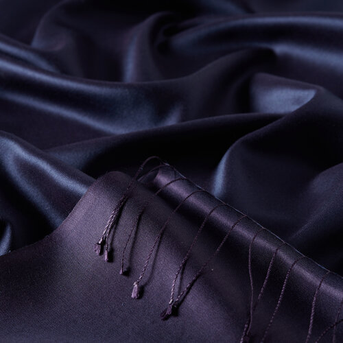 New Navy Reversible Silk Scarf