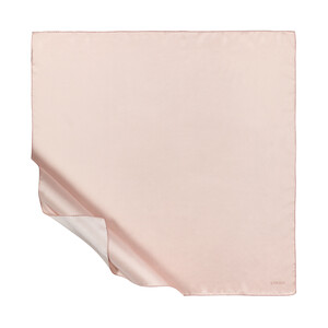 New Pink Plain Silk Twill Scarf - Thumbnail
