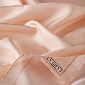 ipekevi - New Powder Pink Frame Silk Twill Scarf (1)