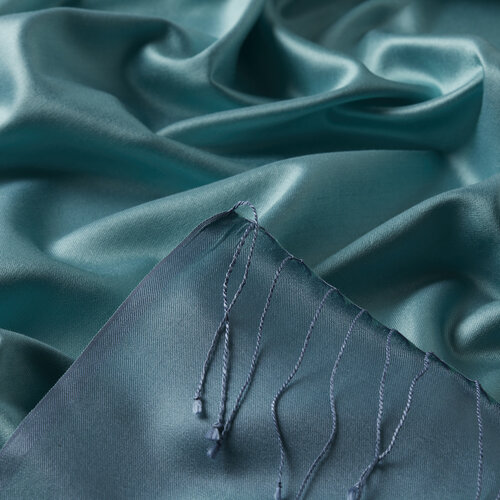 New Water Green Reversible Silk Scarf