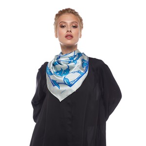 Nicaea Satin Silk Scarf Model 04 - Thumbnail