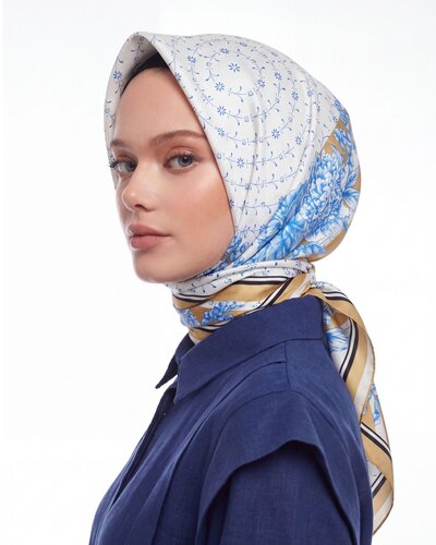 Nikaia Tivil İpek Eşarp Model 02
