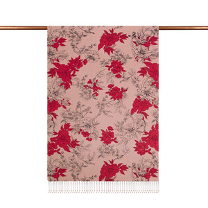 ipekevi - Nude Azalea Print Silk Scarf (1) ipekevi - Nude Azalea Print Silk Scarf (1)