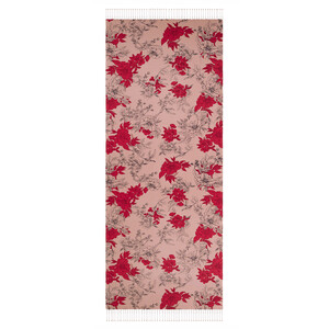 Nude Azalea Print Silk Scarf - Thumbnail