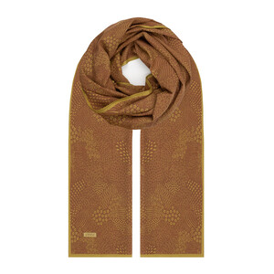 Nude Ethnic Harmony Print Cotton Scarf - Thumbnail