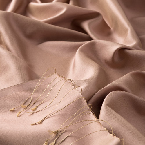Nude Plain Silk Scarf