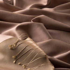 Nude Reversible Silk Scarf - Thumbnail