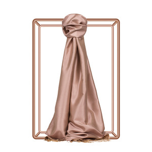 Nude Reversible Silk Scarf - Thumbnail
