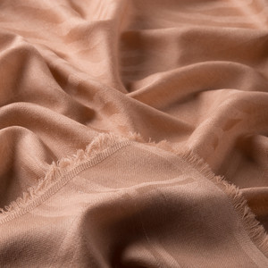 ipekevi - Nude Zebra Print Wool Silk Scarf (1)