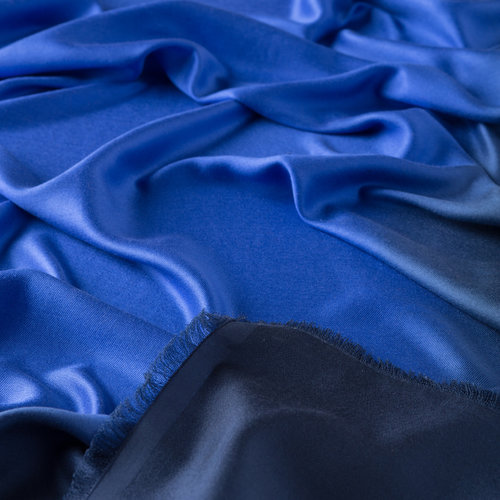 Ocean Blue Gradient Silk Scarf