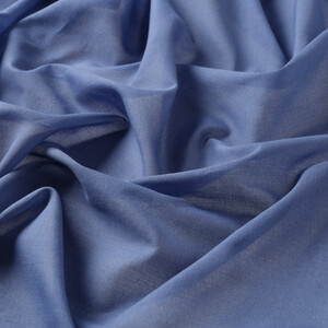 Ocean Blue Plain Cotton Scarf - Thumbnail