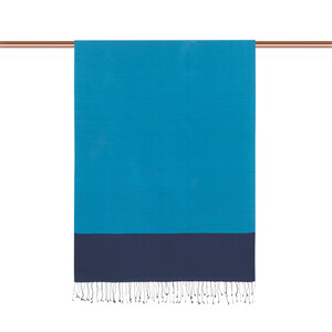 Ocean Blue Reversible Silk Scarf - Thumbnail