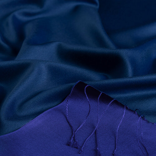Ocean Blue Sax Reversible Silk Scarf